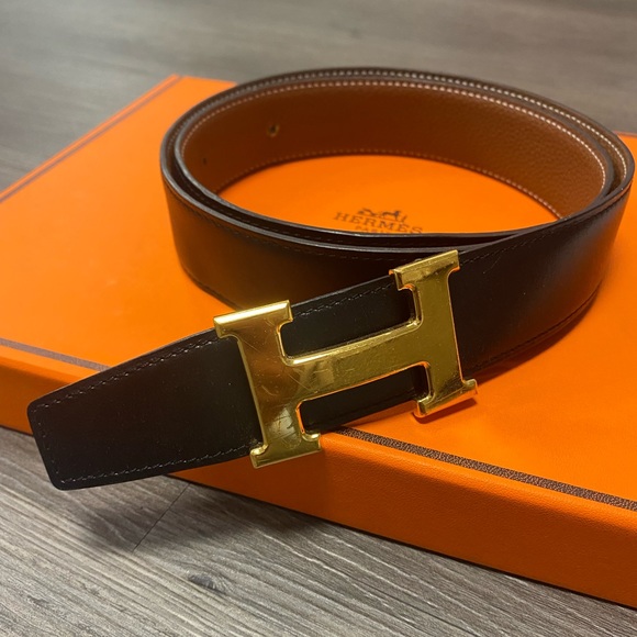 1 Hermès Belt including 2 Heremès Dust Bags - Picture 1 of 3